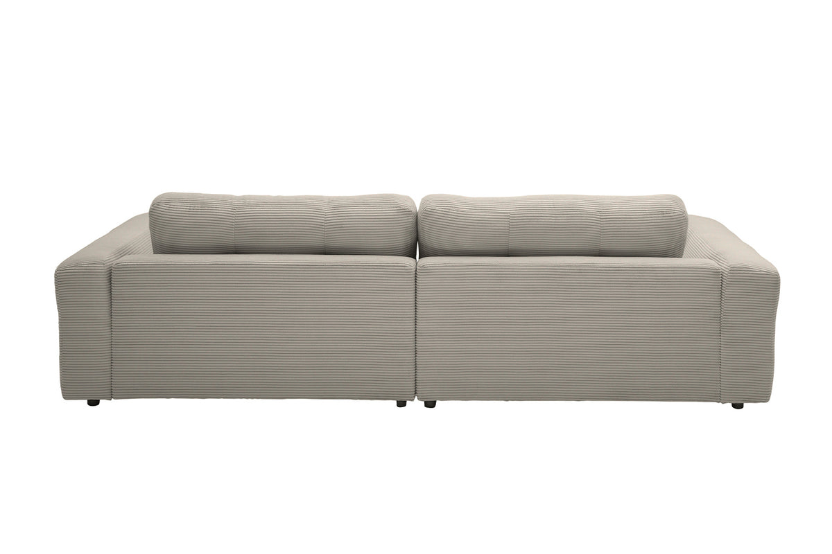 KAWOLA Sofa MIKA Ecksofa Cord steingrau