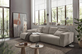 KAWOLA Sofa MIKA Ecksofa Cord steingrau, 296 x 167, Links