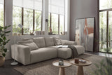 KAWOLA Sofa MIKA Ecksofa Cord steingrau, 296 x 167, Rechts
