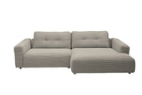 KAWOLA Sofa MIKA Ecksofa Cord steingrau