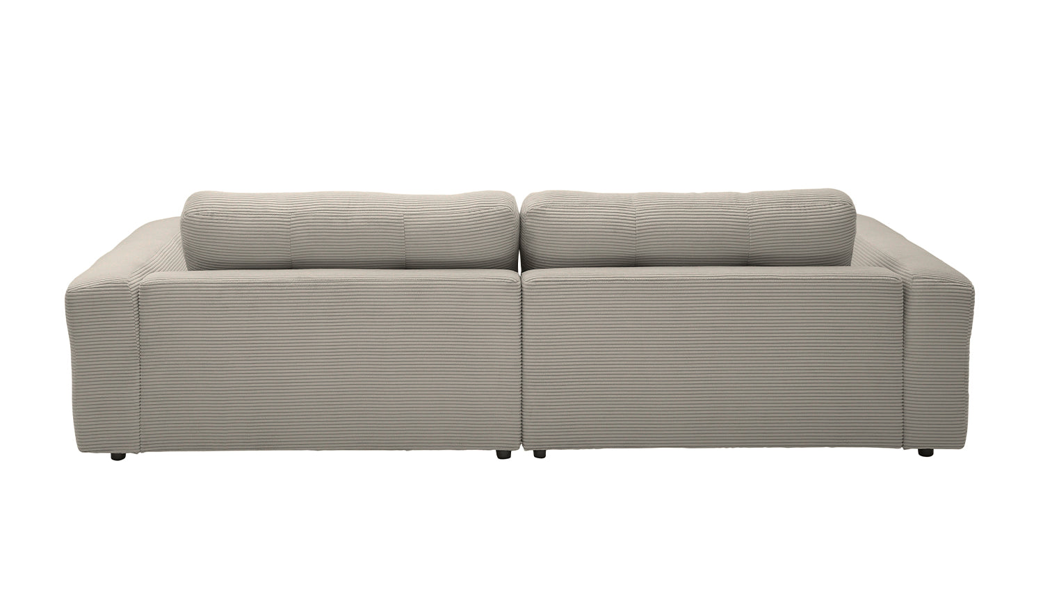 KAWOLA Sofa MIKA Ecksofa Cord steingrau