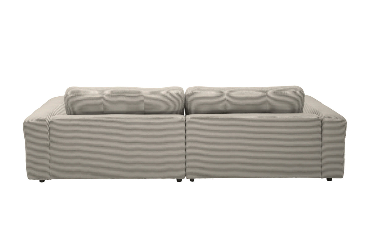 KAWOLA Sofa MIKA Ecksofa Cord steingrau