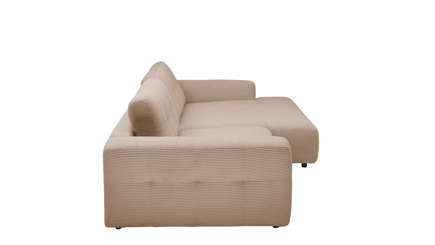 KAWOLA Sofa MIKA Ecksofa Cord taupe
