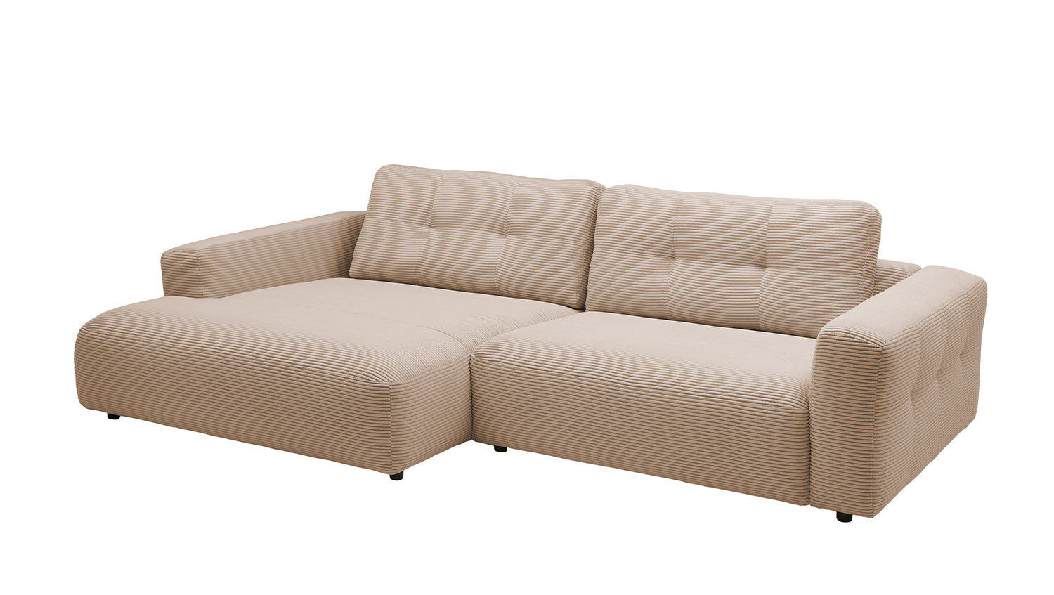 KAWOLA Sofa MIKA Ecksofa Cord taupe