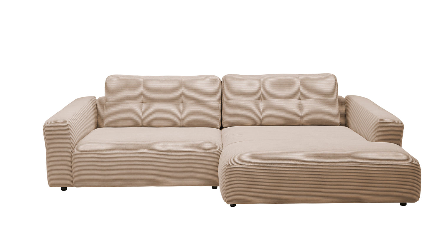 KAWOLA Sofa MIKA Ecksofa Cord taupe