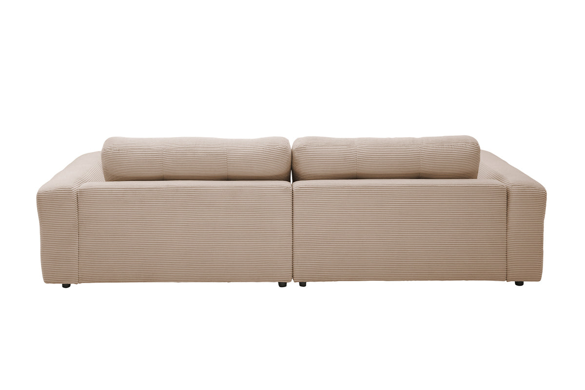 KAWOLA Sofa MIKA Ecksofa Cord taupe