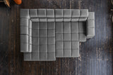 KAWOLA Sofa NELSON Ecksofa Leder anthrazit