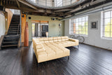 KAWOLA Sofa NELSON Ecksofa Leder beige, Links, Ohne Zusatzausstattung, Relaxfunktion