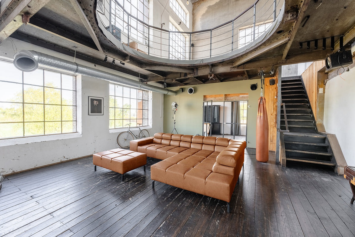 KAWOLA Sofa NELSON Ecksofa Leder cognac
