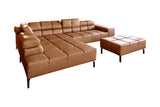 KAWOLA Sofa NELSON Ecksofa Leder cognac