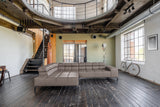 KAWOLA Sofa NELSON Ecksofa Leder dunkelbraun