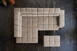 KAWOLA Sofa NELSON Ecksofa Leder grau