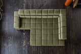 KAWOLA Sofa NELSON Ecksofa Leder olivgrün