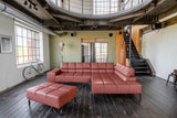 KAWOLA Sofa NELSON Ecksofa Leder rot