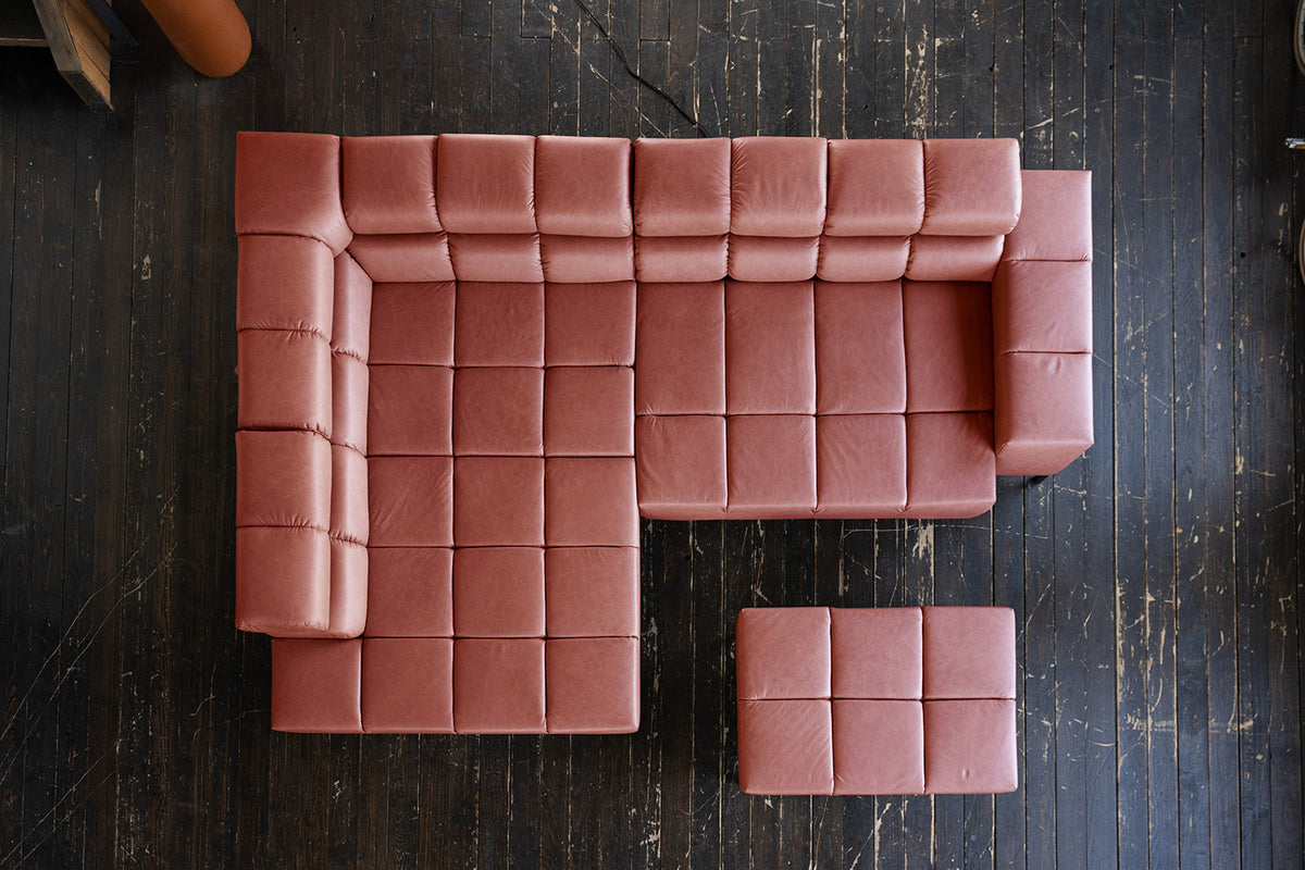 KAWOLA Sofa NELSON Ecksofa Leder rot