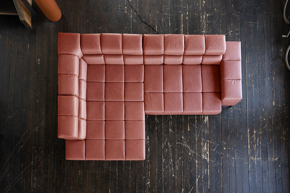 KAWOLA Sofa NELSON Ecksofa Leder rot