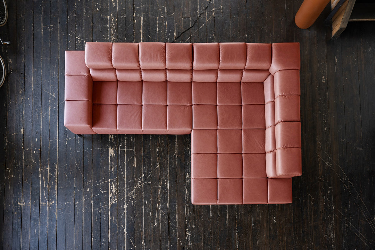 KAWOLA Sofa NELSON Ecksofa Leder rot