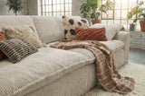 KAWOLA Sofa NETTA 3-Sitzer Bezug abziehbar Cord cremeweiß