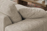 KAWOLA Sofa NETTA 3-Sitzer Bezug abziehbar Cord cremeweiß