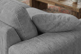 KAWOLA Sofa NETTA 3-Sitzer Bezug abziehbar Cord grau