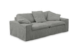 KAWOLA Sofa NETTA 3-Sitzer Bezug abziehbar Cord grau
