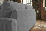 KAWOLA Sofa NETTA 3-Sitzer Bezug abziehbar Cord grau