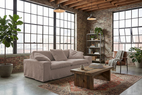 KAWOLA Sofa NETTA 3-Sitzer Bezug abziehbar Cord taupe