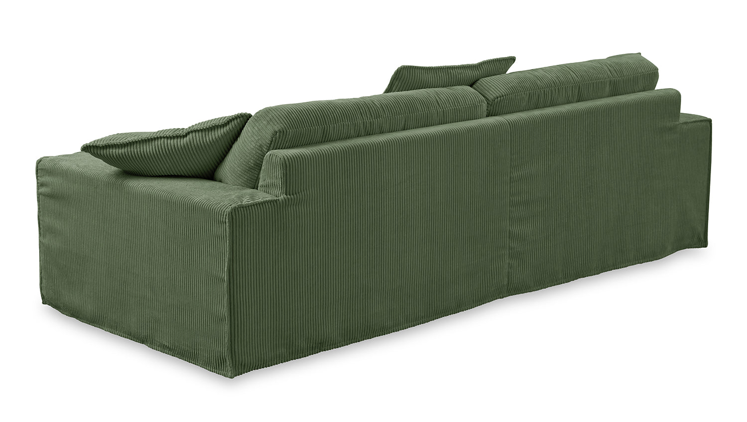 KAWOLA Sofa NETTA 4Sitzer Bezug abziehbar Cord moosgrün