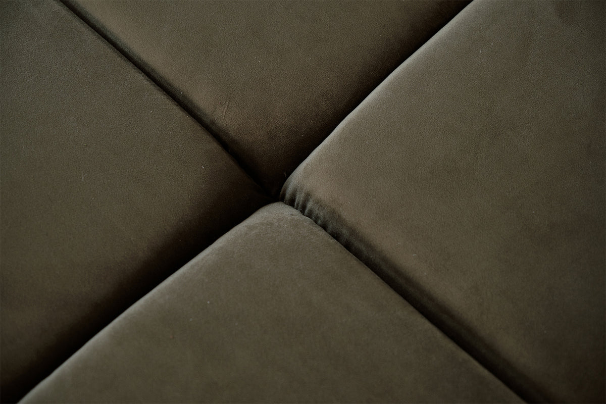 KAWOLA Sofa NEVADA Ecksofa Velvet olivgrün