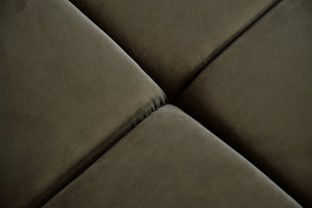 KAWOLA Sofa NEVADA Ecksofa Velvet olivgrün