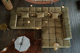KAWOLA Sofa NEVADA Ecksofa Velvet olivgrün