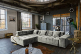 KAWOLA Sofa NEVADA Ecksofa Velvet silber