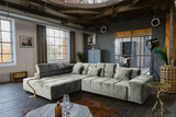 KAWOLA Sofa NEVADA Ecksofa Velvet silber