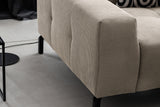 KAWOLA Sofa OHIO Ecksofa Feincord beige