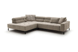 KAWOLA Sofa OHIO Ecksofa Feincord beige
