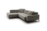 KAWOLA Sofa OHIO Ecksofa Feincord grau