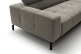 KAWOLA Sofa OHIO Ecksofa Feincord grau