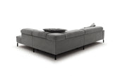 KAWOLA Sofa OHIO Ecksofa Feincord grau