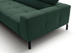 KAWOLA Sofa OHIO Ecksofa Feincord grün