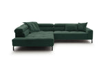 KAWOLA Sofa OHIO Ecksofa Feincord grün