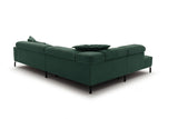 KAWOLA Sofa OHIO Ecksofa Feincord grün