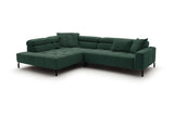 KAWOLA Sofa OHIO Ecksofa Feincord grün