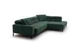 KAWOLA Sofa OHIO Ecksofa Feincord grün