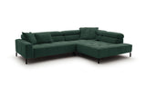 KAWOLA Sofa OHIO Ecksofa Feincord grün