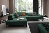 KAWOLA Sofa OHIO Ecksofa Feincord grün