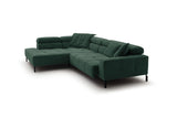 KAWOLA Sofa OHIO Ecksofa Feincord grün
