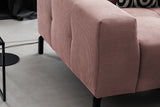 KAWOLA Sofa OHIO Ecksofa Feincord rosa
