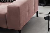 KAWOLA Sofa OHIO Ecksofa Feincord rosa