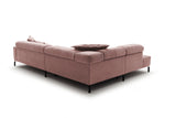 KAWOLA Sofa OHIO Ecksofa Feincord rosa