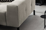 KAWOLA Sofa OHIO Ecksofa Feincord silber